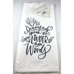 Diamonds Speak Louder Than Words  Advertisement Tea Towel New